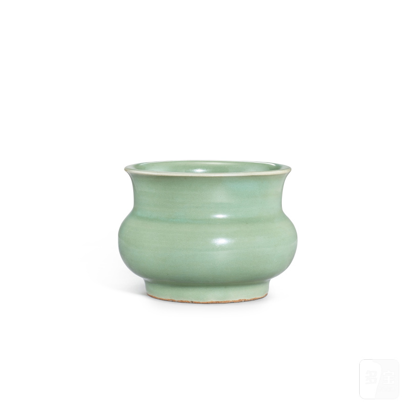 A Longquan celadon-glazed zhadou, Southern Song dynasty | 南宋 龍泉窰青釉渣斗 - 图1